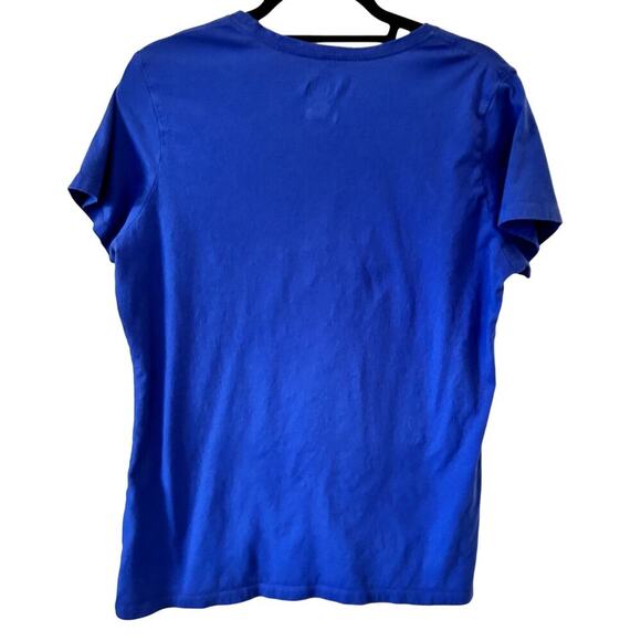 Majestic Fun Fashion Chicago Cubs MLB Women's Royal Blue Crew Neck Tee SzXL - Picture 2 of 4